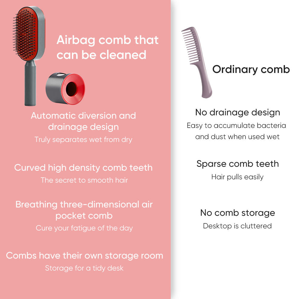 self cleaning hair brush
