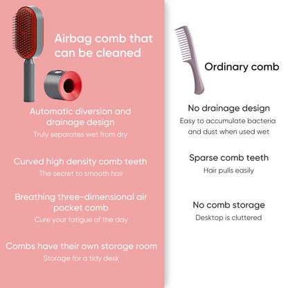 self cleaning hair brush