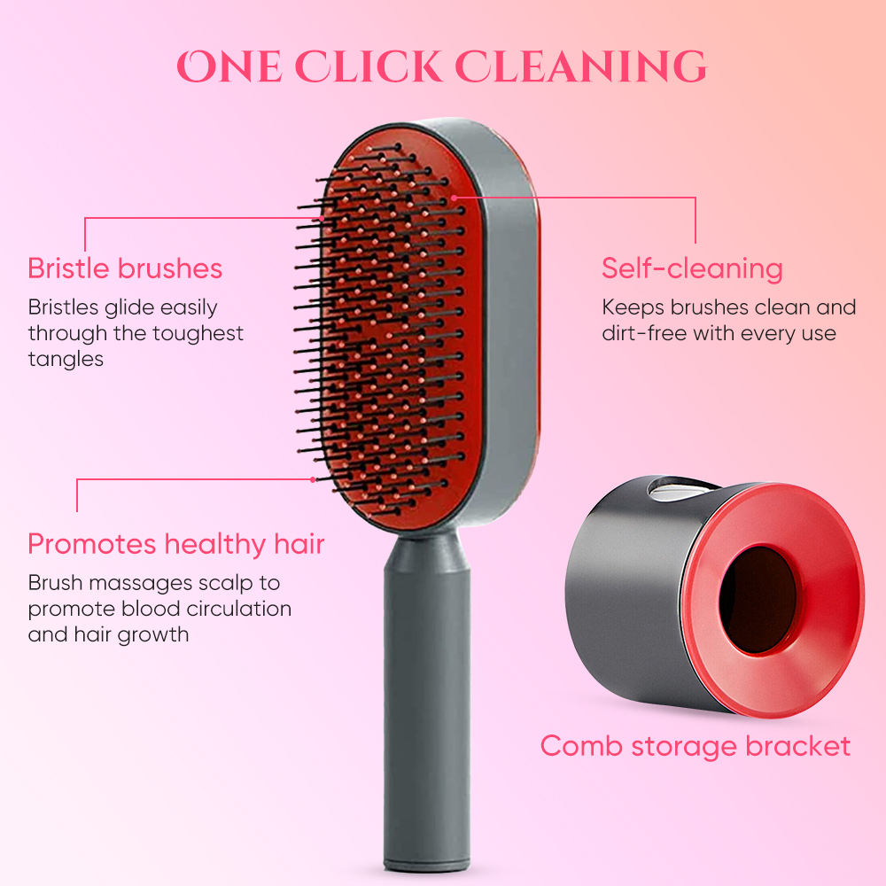 self cleaning hair brush
